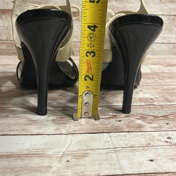 BCBGirls Size 8B/38 Heels Lace Up Peep Toe Heels - Picture 6 of 10